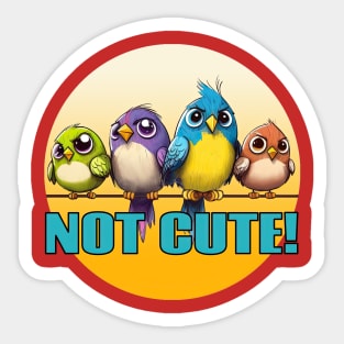 NOT Cute Birds Sticker